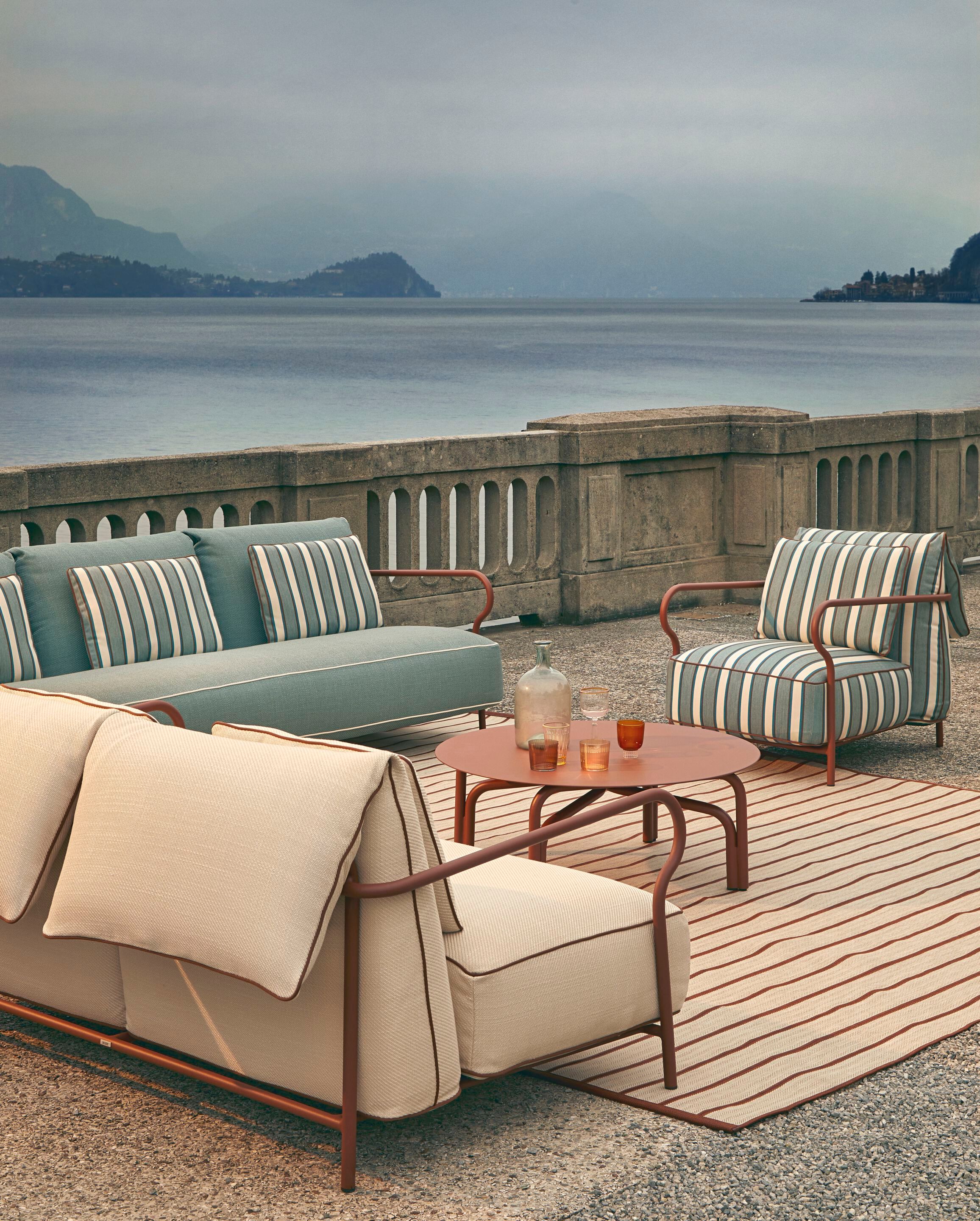 3-местный алюминиевый садовый диван Unopiù Salò ARCH-00119973 - Вид №5