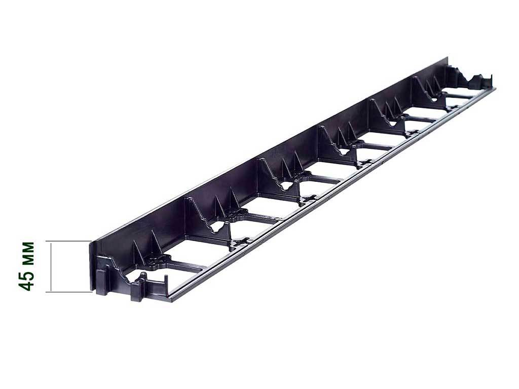 Пластиковый бордюр 45 мм, длина 1 м ГеоПластБорд GPBST-45