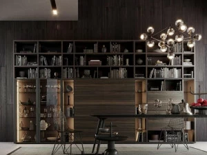 Kico Модульный деревянный книжный шкаф с подставкой под телевизор Librerie