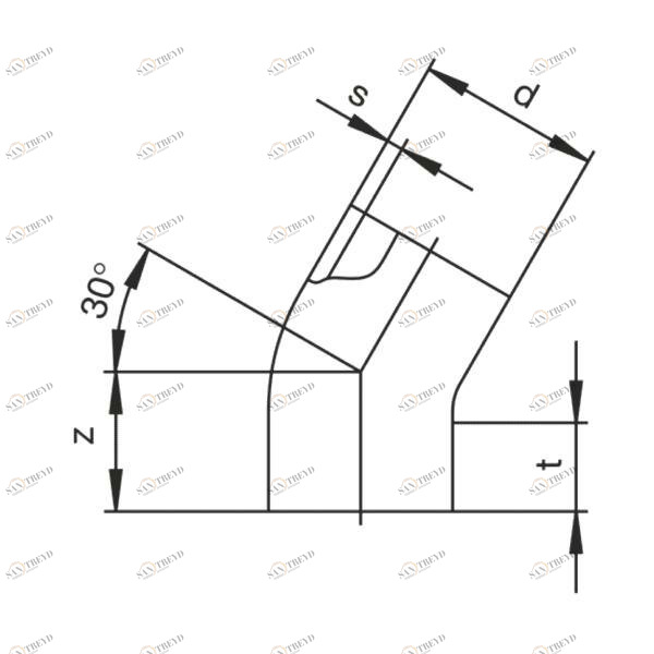 SANIT 172522511 Сточные воды отводы 30 ° (фитинги) сопла 