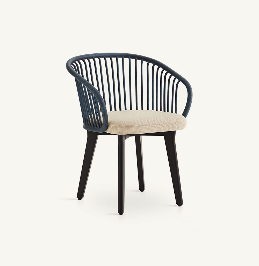 060925 Обеденное кресло деревянные ножки Expormim Huma  - Вид №2