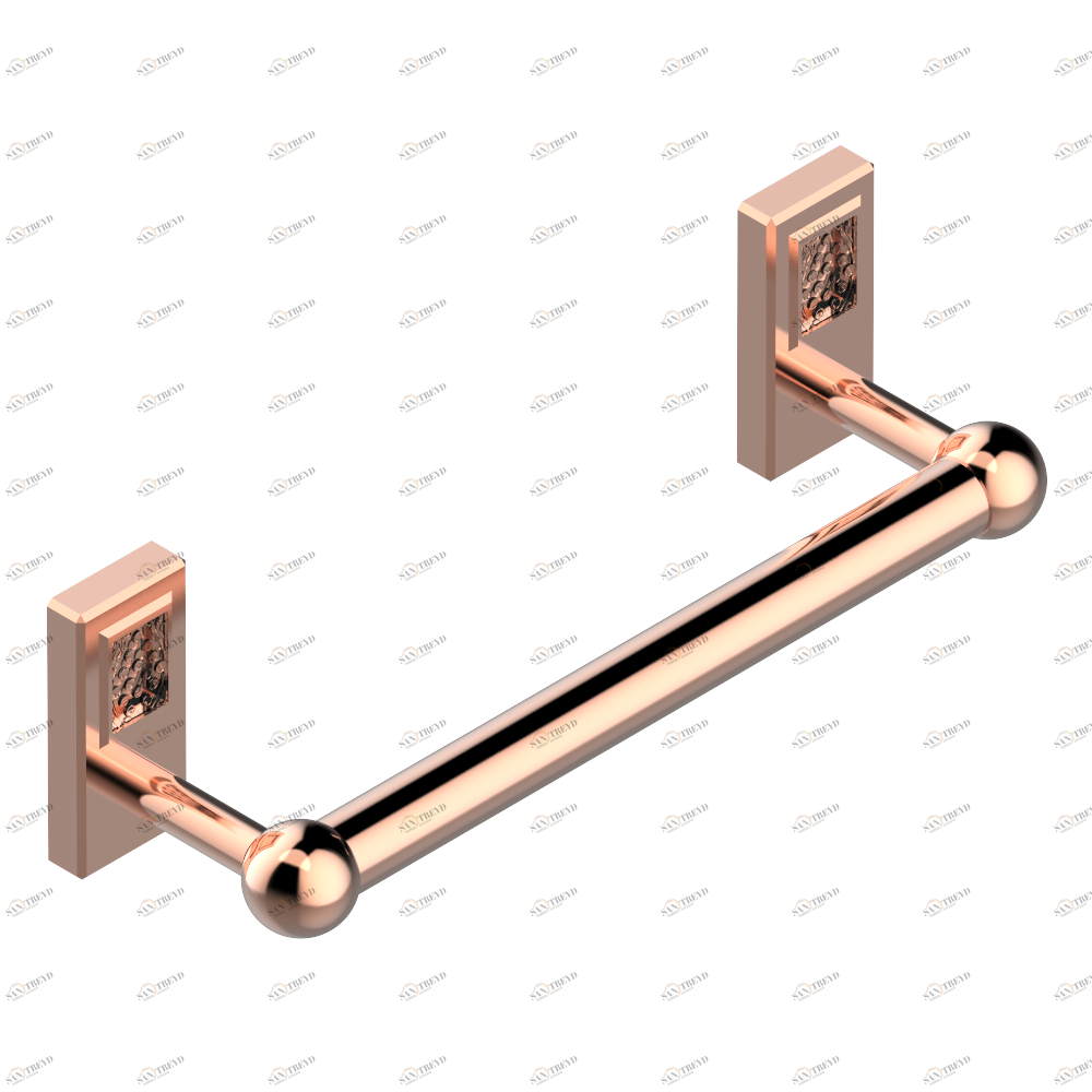 A2B-527 Полотенцедержатель одинарный - фиксированная рейка 30 см Thg-paris Metropolis с рукоятками Розовое золото A2B-527 CAT.F