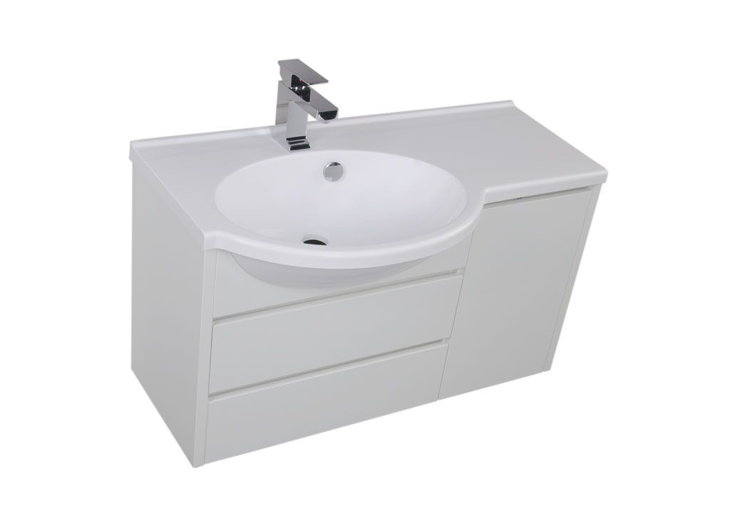 Тумба под раковину Aquanet Лайн 90 L белый sun-id-275376 - Вид №2