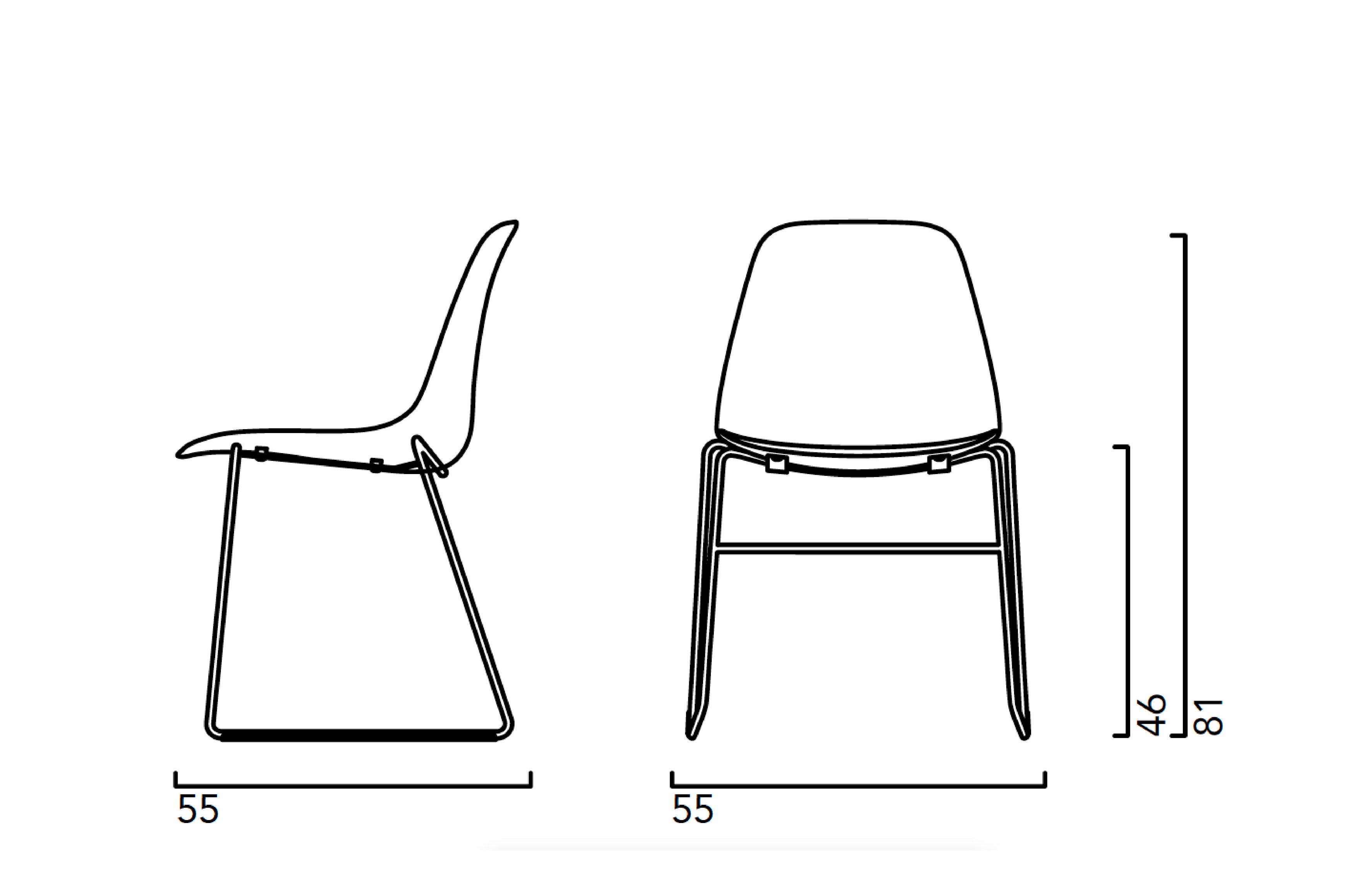 Штабелируемый стул с мягкими салазками Crassevig Pola ARCH-00023072 - Вид №8