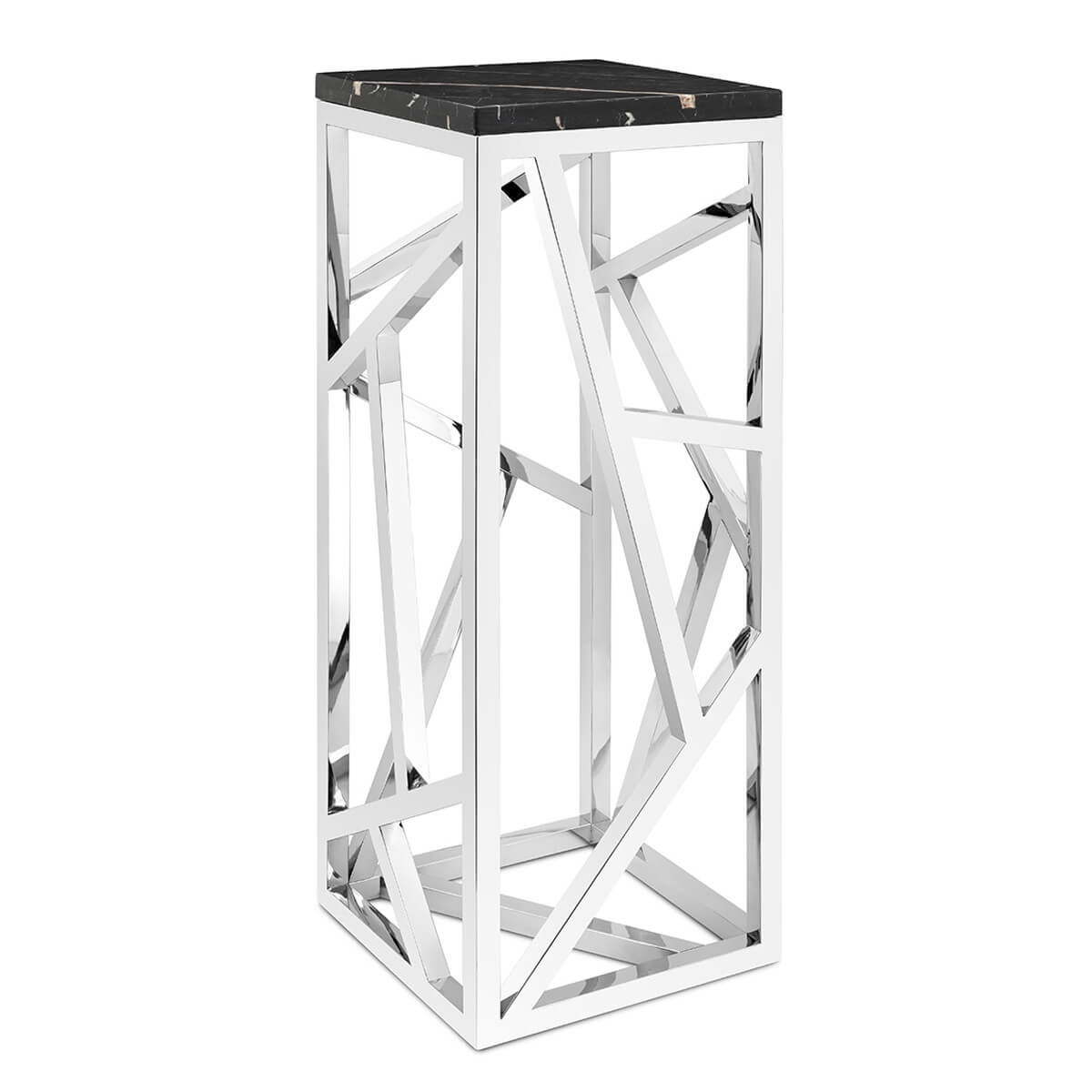 450108-BS ABHIKA ПАЛОЧКИ МРАМОРНЫЕ H110 40X40 BLACK/SILVER 