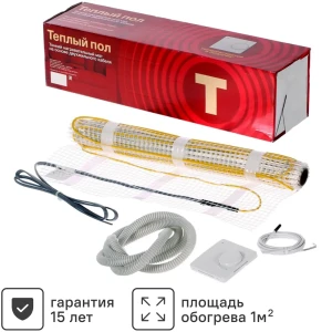 Нагревательный мат для теплого пола Теплолюкс 1 м², 150 Вт