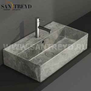 IN061AG Подвесная раковина настенная прямоугольная Ceramica Globo T-EDGE серая