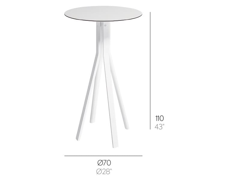 Штабелируемый высокий садовый стол GANDIABLASCO стек ARCH-00134468 - Вид №6