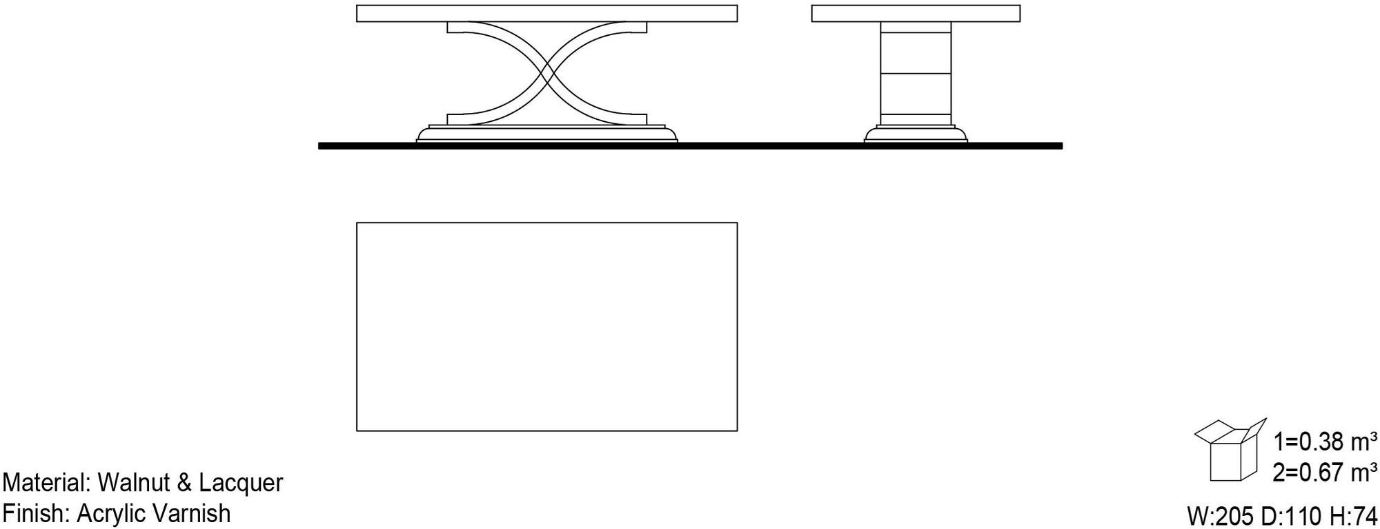 Mobi Прямоугольный обеденный стол из массива дерева sun-id-1513549 - Вид №4