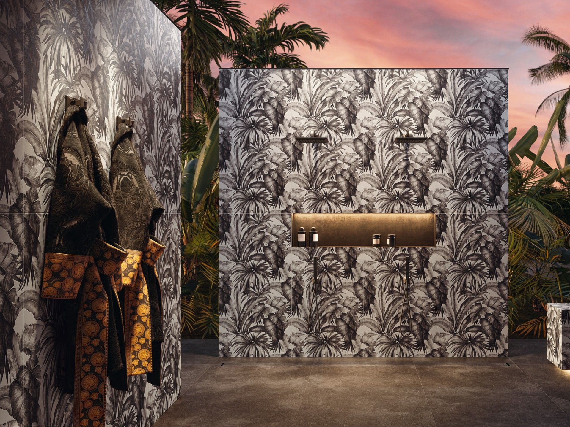 Облицовка керамогранита для интерьера Versace Ceramics Иконы ARCH-00118752