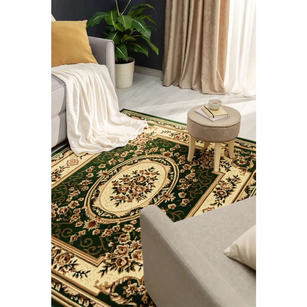 Ковер полипропилен Лагуна 5444 Y 150x190 см цвет зеленый MERINOS STLM-2159258 - Вид №4