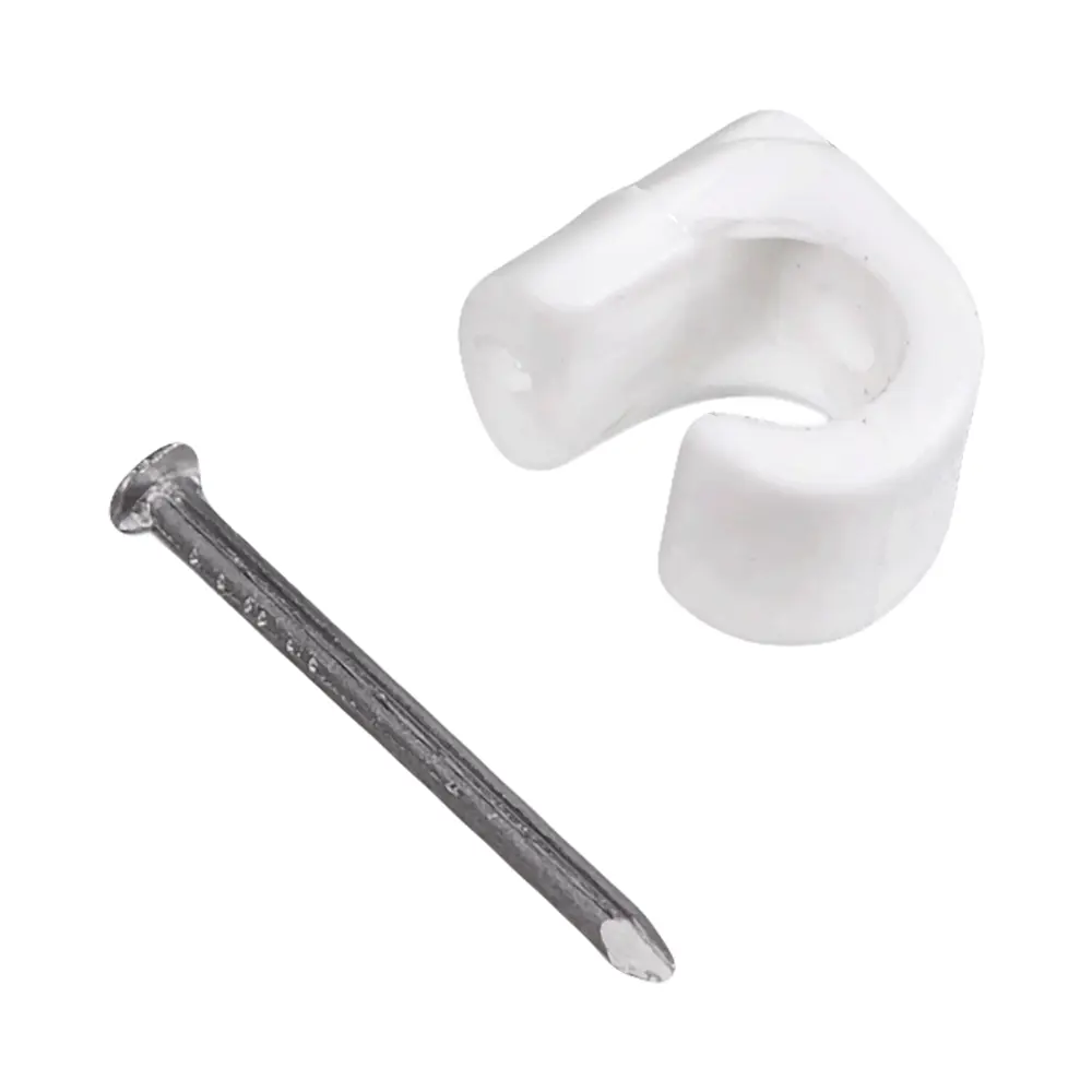 Скоба для электрокабеля круглая 6х11 мм, полипропилен, 50 шт Santreyd STLM-2040596