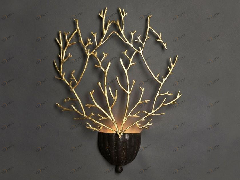 OFFICINACIANI Бра из железа с отделкой из полированной латуни Coralli Hl1048wa-1 