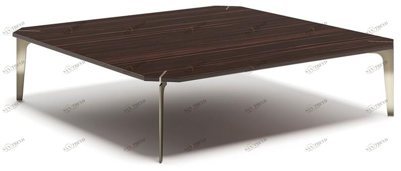 Capital Collection Низкий квадратный журнальный столик из стали и дерева Eclectic sun-id-1462235