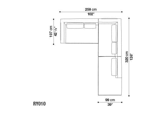 Угловой диван из ткани B&B Italia ARCH-00050600 - Вид №34
