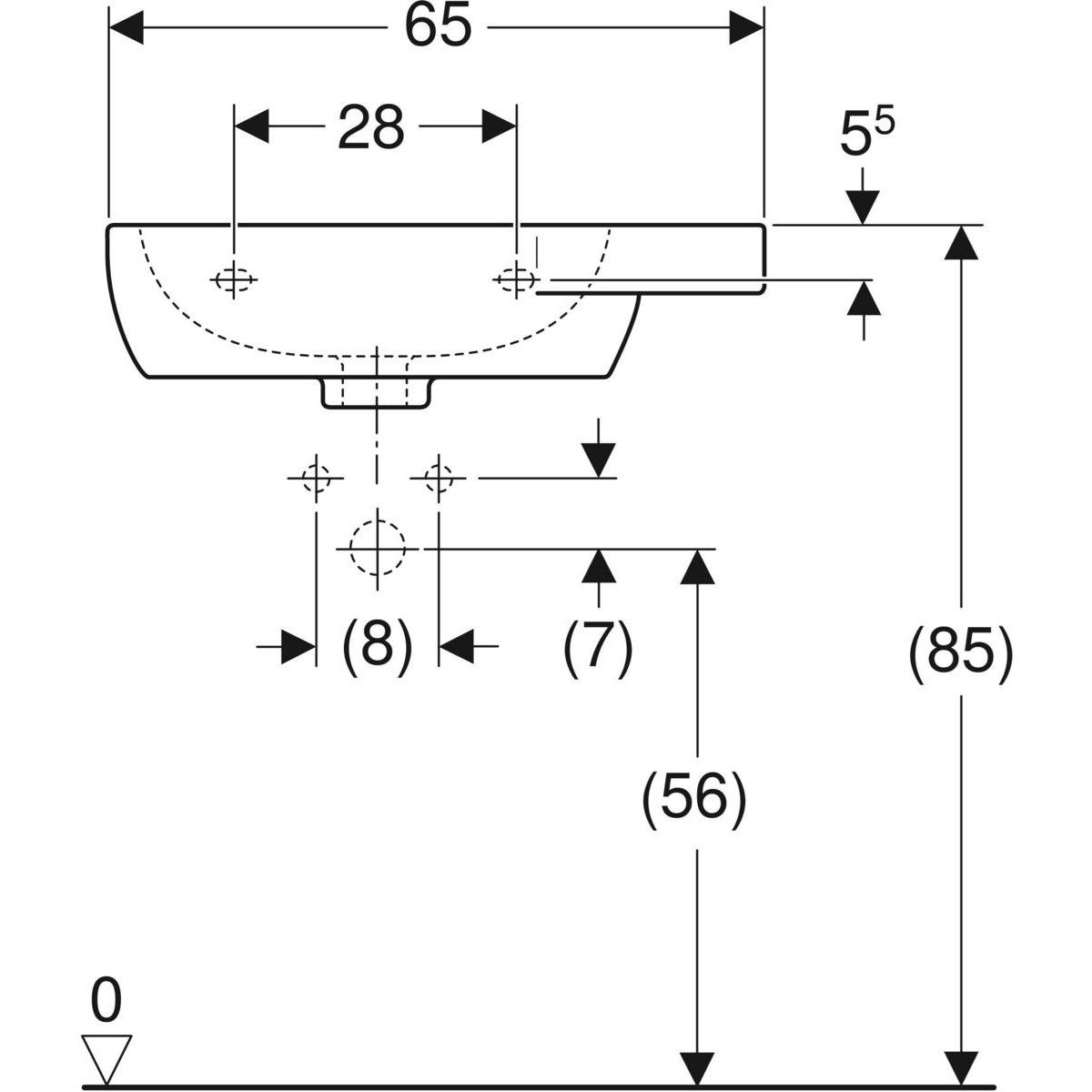 Раковина из керамогранита с переливом Geberit фантазия ARCH-00152241 - Вид №4