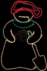 Фигура Снеговик с лопатой 94x63 см SUPERNW СВЕТОВЫЕ ФИГУРЫ 217534 Разноцветный