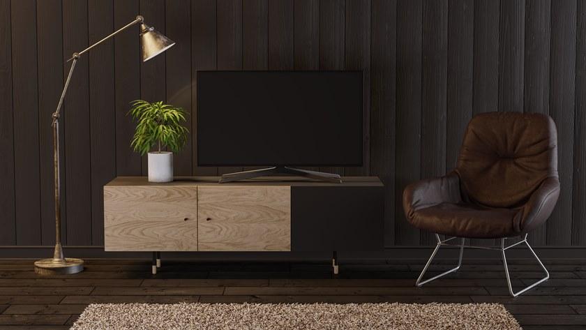 Woodman Низкая лакированная тумба под ТВ с системой управления кабелями Jugend sun-id-1450118 - Вид №11