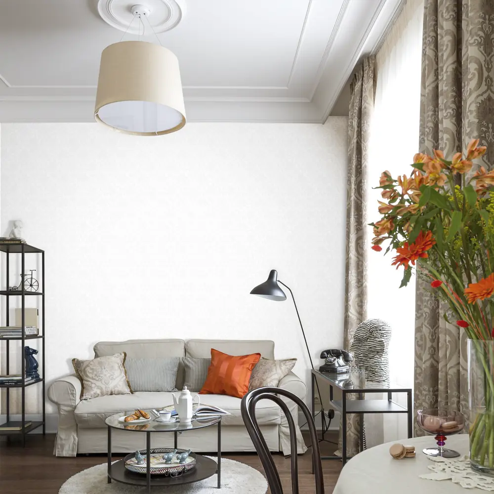 Обои флизелиновые Vlies Line Exclusive  белые 1.06 м ЭР4092-60 Erismann STLM-2002388 - Вид №2