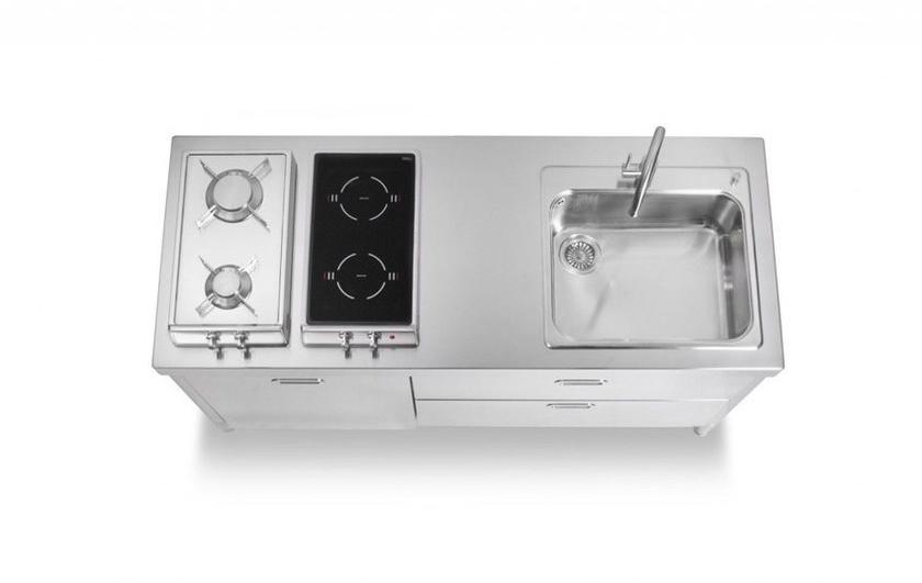 ALPES-INOX Линейная мини-кухня из стали Liberi in cucina sun-id-1361870 - Вид №1