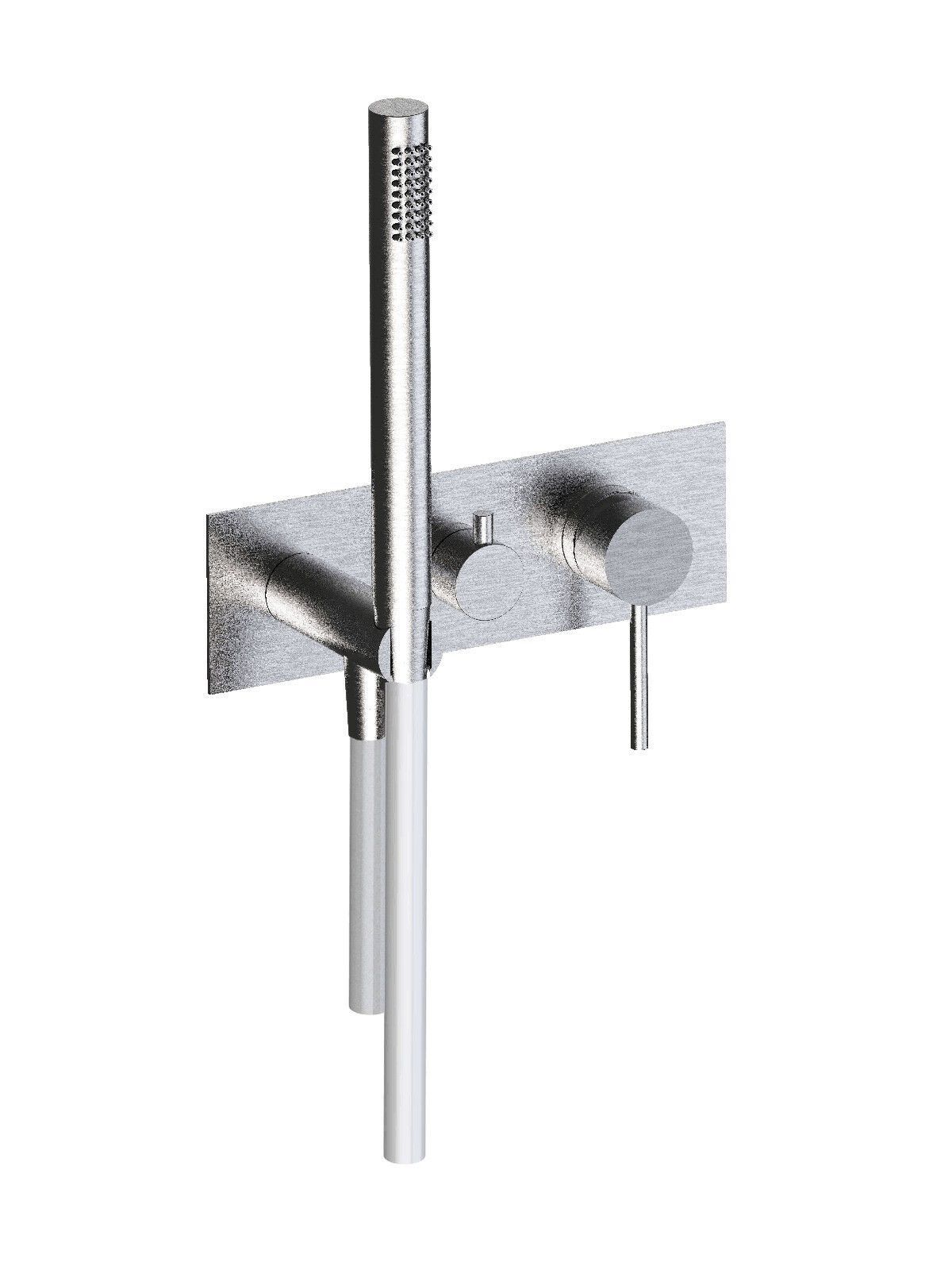 Настенный смеситель для ванны из нержавеющей стали с ручным душем Rubinetterie Frattini Pepe XL 316 ARCH-00093428