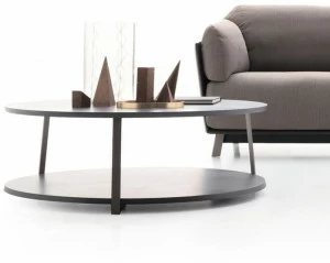 Ditre Italia Низкий деревянный журнальный столик с журнальной полкой Kailua