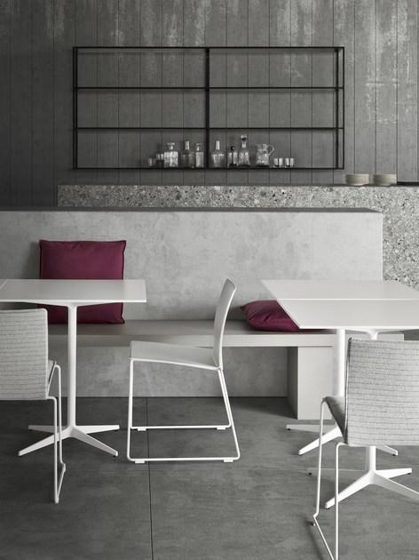 MDF Italia Квадратный стол с основанием 4 звезды sun-id-1438658 - Вид №4