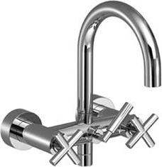 25100892-93 Смеситель для ванны для настенного монтажа - хром матовый Dornbracht Tara 