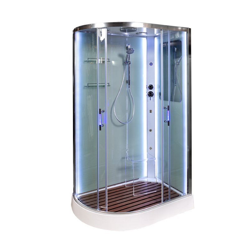 L 809 стандартная BLACK Душевая кабина DETO Серия L А102 R LED с кнопкой и гидромассажем - Вид №4