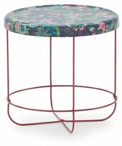 Moroso Круглый журнальный столик из полиэфирной смолы со стальным основанием