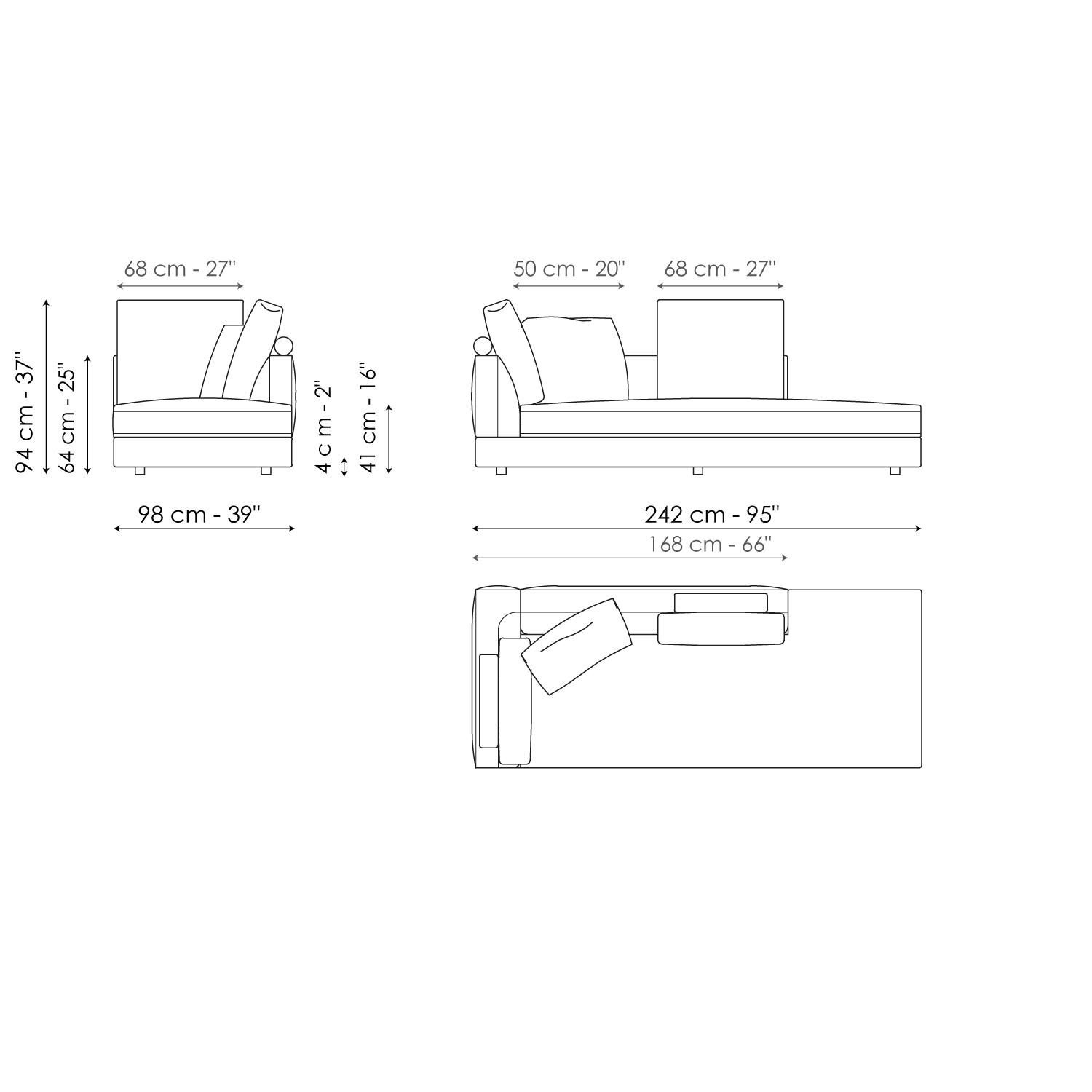 Ткань диван BONALDO LIAM ARCH-00067700 - Вид №32