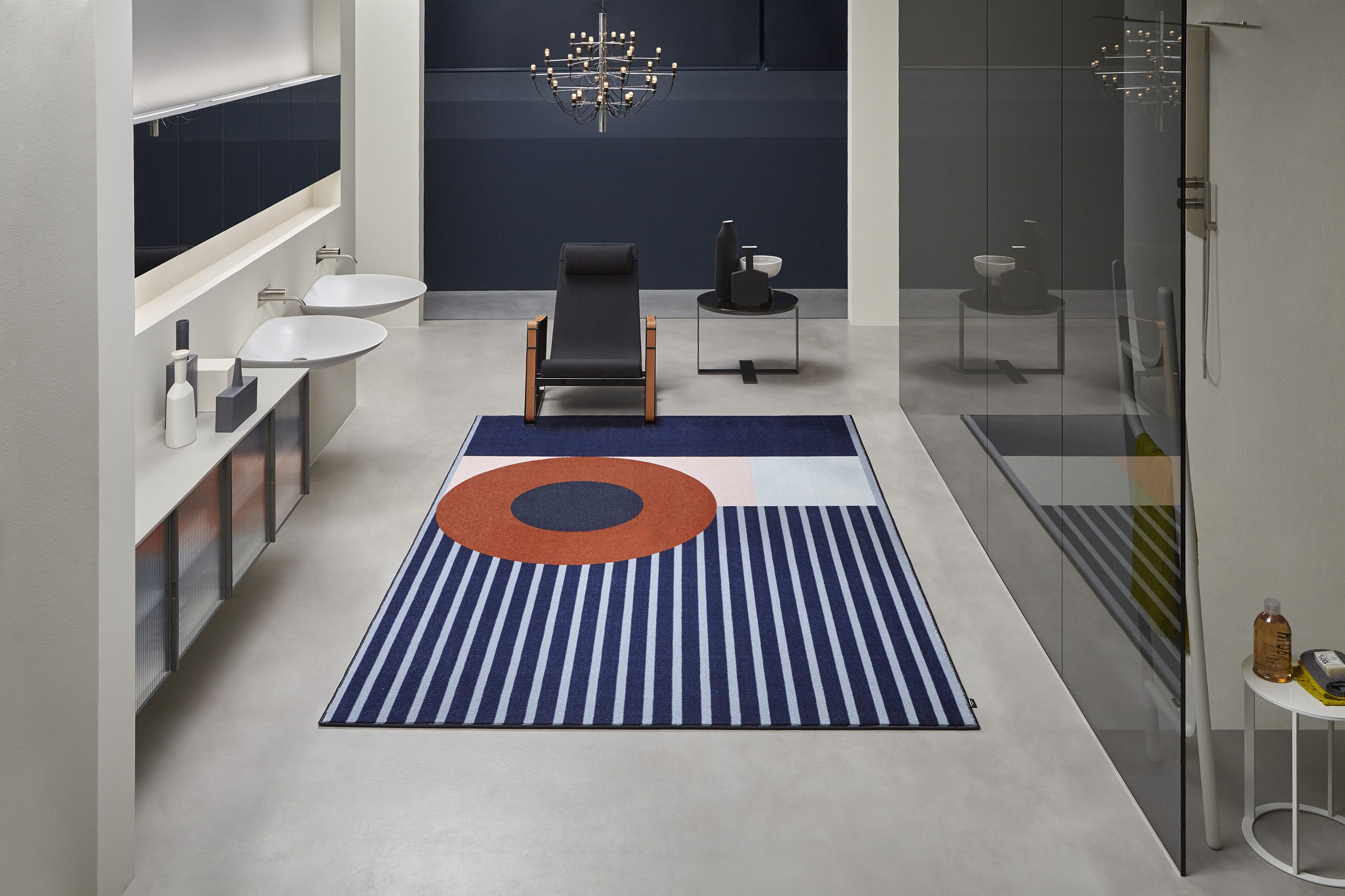 Узорчатый прямоугольный коврик для ванной комнаты Antoniolupi летающая геометрия ARCH-00051648 - Вид №1