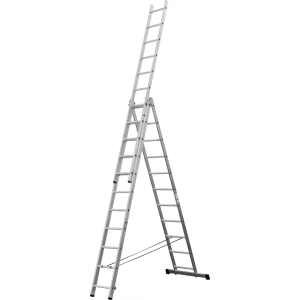 Лестница раскладная выдвижная 3-секционная Standers до 6.45 м 11 ступеней