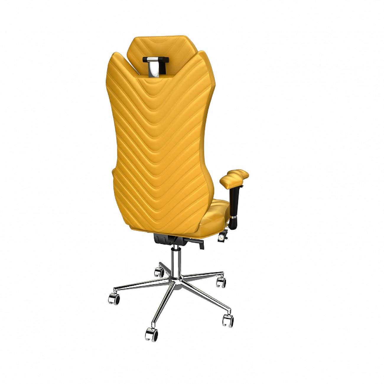 Компьютерное кресло эргономичное из натуральной кожи золотистое Monarch KULIK PREMIUM LINE 240051 Золото  - Вид №3