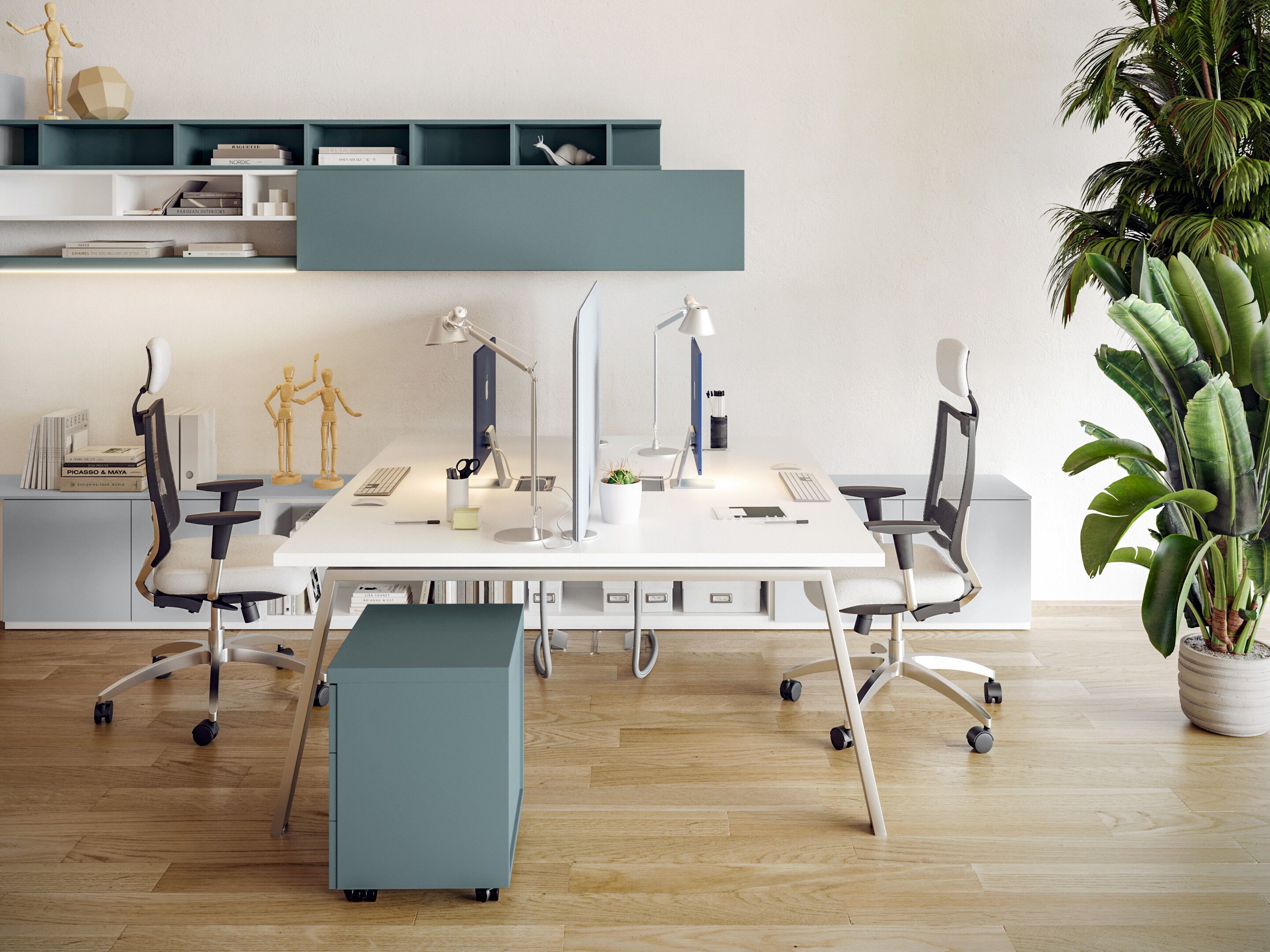 Рабочий стол с 2 опорными станциями Giessegi OfficeTime ARCH-00088918 - Вид №1