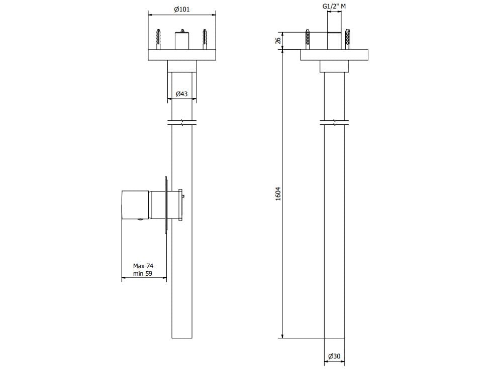 Однорычажный смеситель для раковины с 2 отверстиями IB Brera ARCH-00107452 - Вид №9