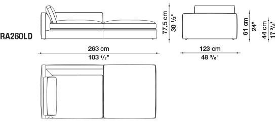 B&B Italia Модульный угловой диван из ткани Richard sun-id-1472345 - Вид №83