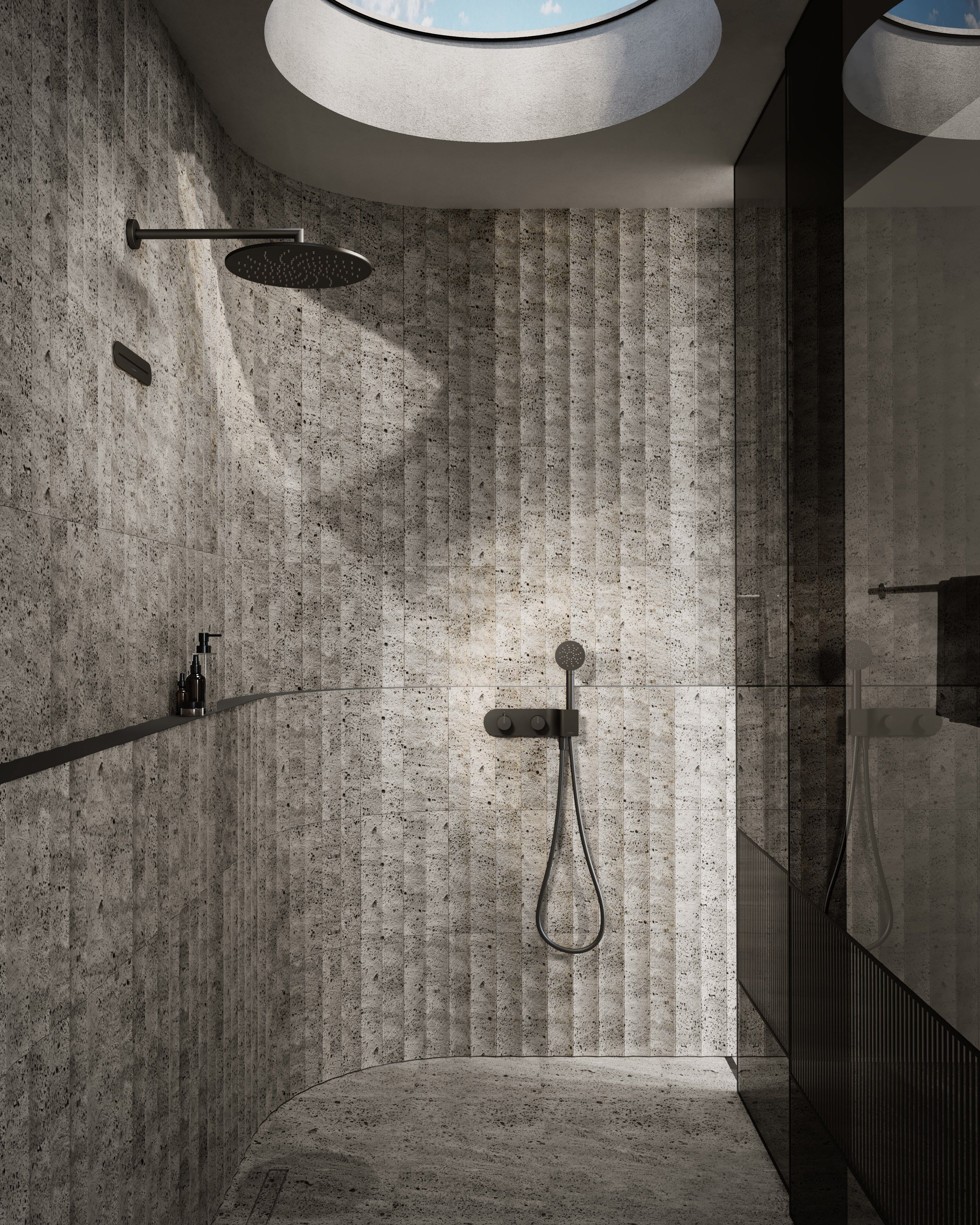 Встраиваемый термостатический смеситель для душа с ручным душем CARIMALI Q-TIME ARCH-00110656 - Вид №1