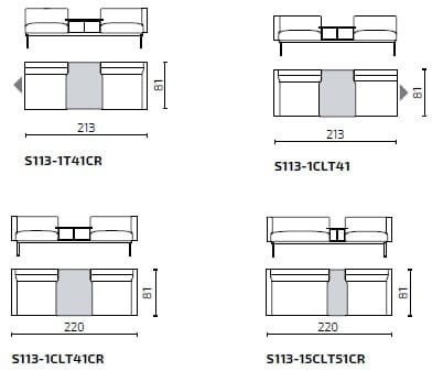 Секционный диван из ткани с огнестойкой обивкой Intuit by Softrend Sans ARCH-00004811 - Вид №6