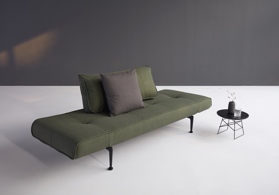 Кушетка Zeal с подушкой и ножками Laser, тёмно-зеленая Innovation Living ZEAL562LASER - Вид №4