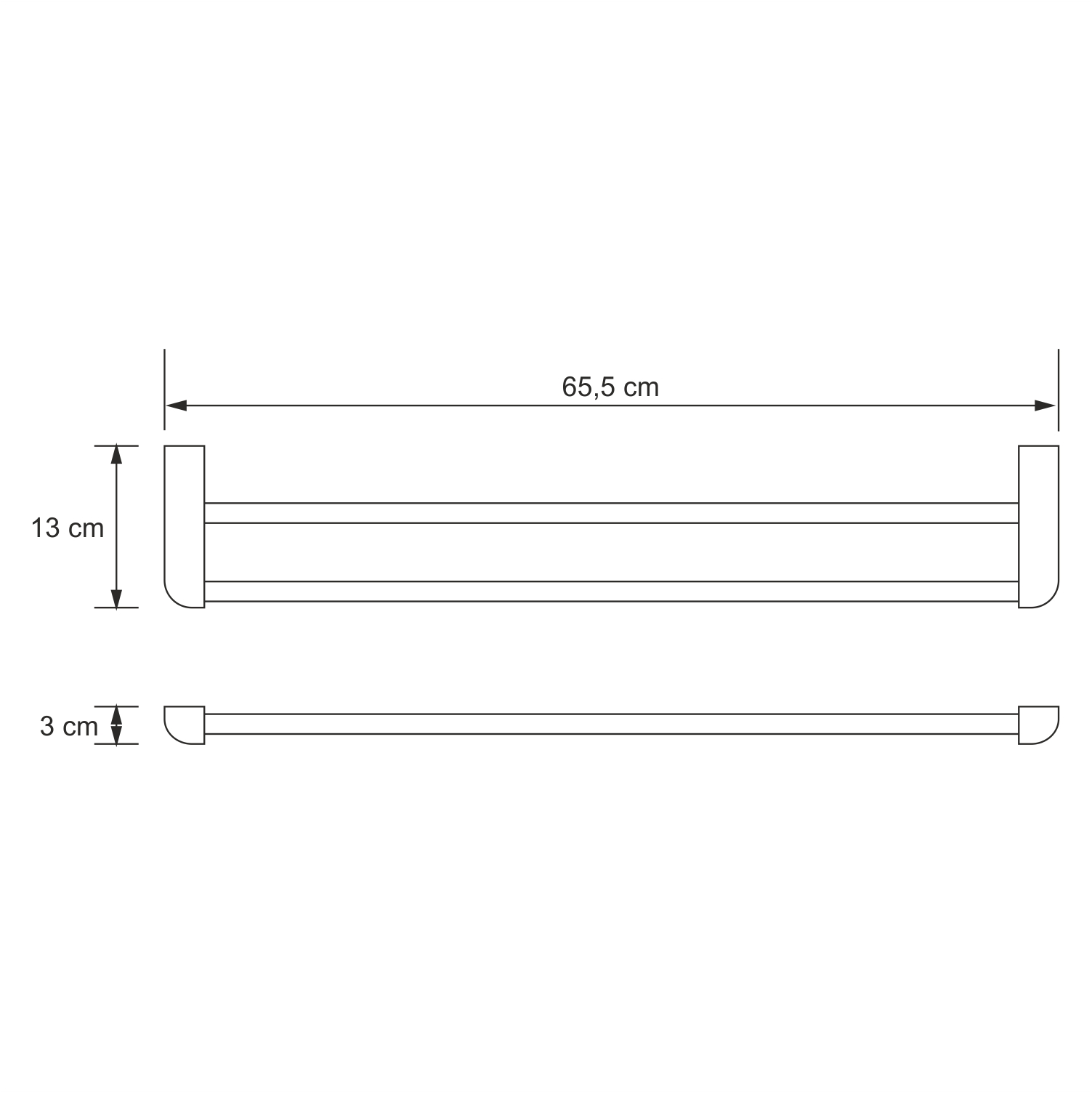 K-8340WHITE Kammel Держатель полотенец двойной WasserKRAFT Kammel K-8300WHITE  - Вид №2