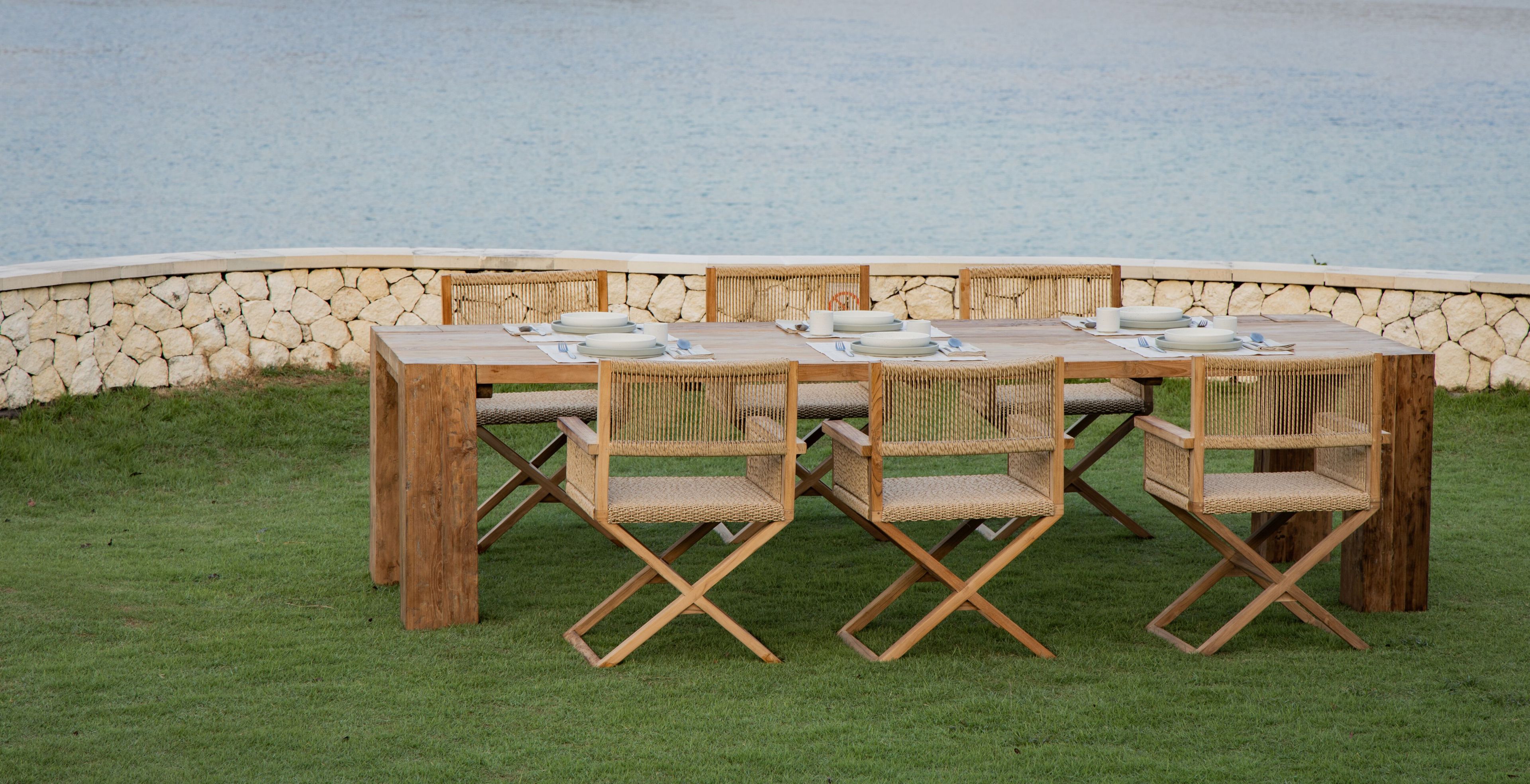 Прямоугольный садовый стол из тикового дерева cbdesign Titan ARCH-00039231 - Вид №2