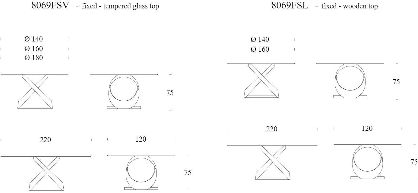 Tonin Casa Круглый дубовый стол sun-id-1439161 - Вид №3