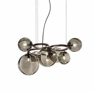 Светильник подвесной 43х81 см дымчатый Puppet Ring SPPUPRI7FUNN VISTOSI ДИЗАЙНЕРСКИЕ 00-3883050 Прозрачный;серый