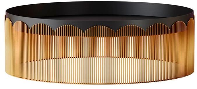 Scarlet Splendour Низкий круглый металлический журнальный столик Strings sun-id-1509081 - Вид №1