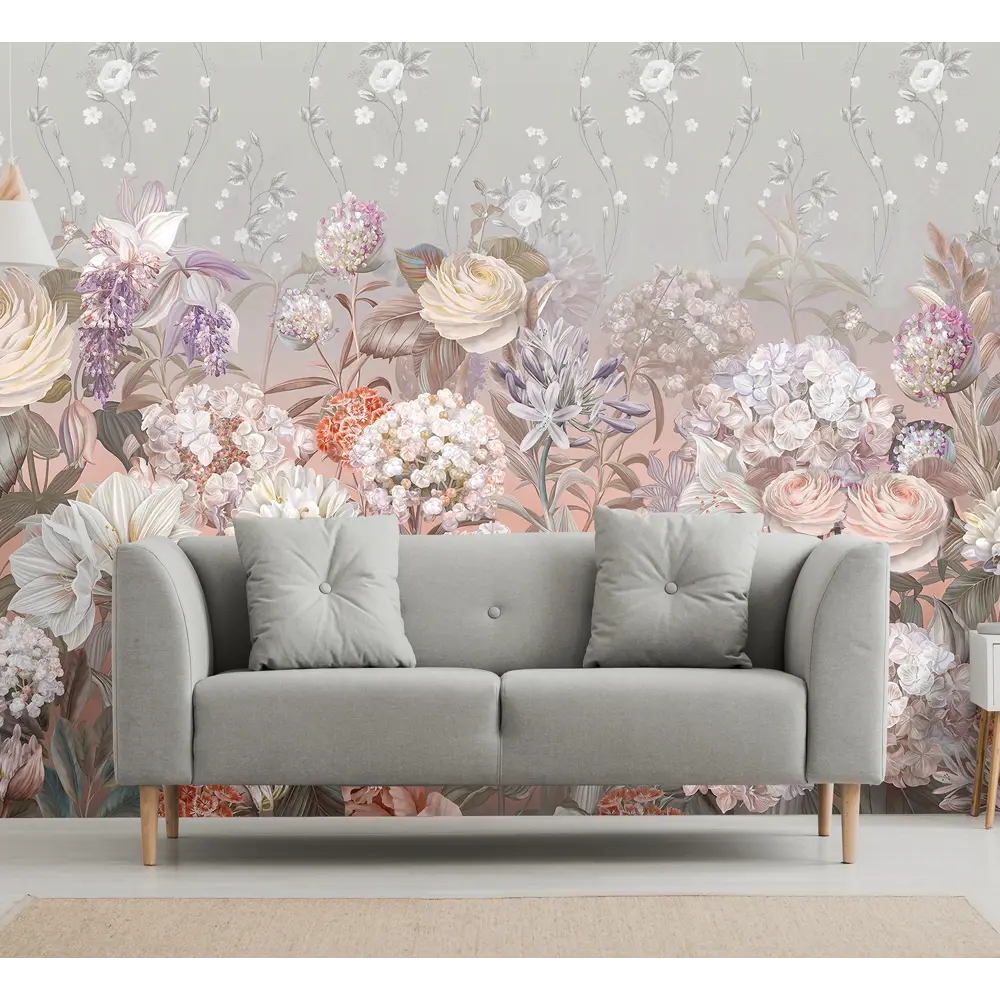 Фотообои Флористический коктейль флизелиновые, 400x270 см, L13-271 FBRUSH 3D FLIZART STLM-2097577 - Вид №1