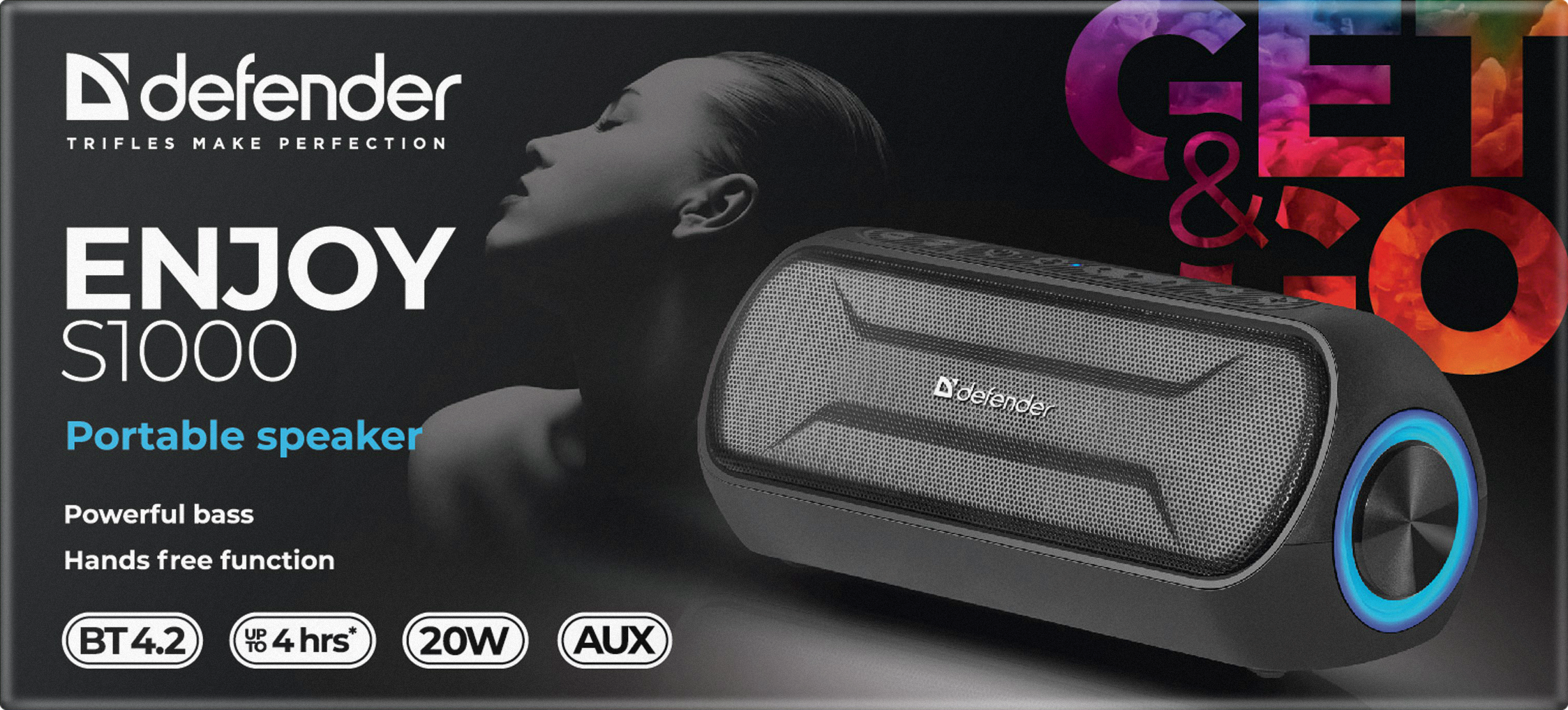 65688 портативная акустика enjoy s1000 20вт, bluetooth Defender Santreyd  - Вид №6