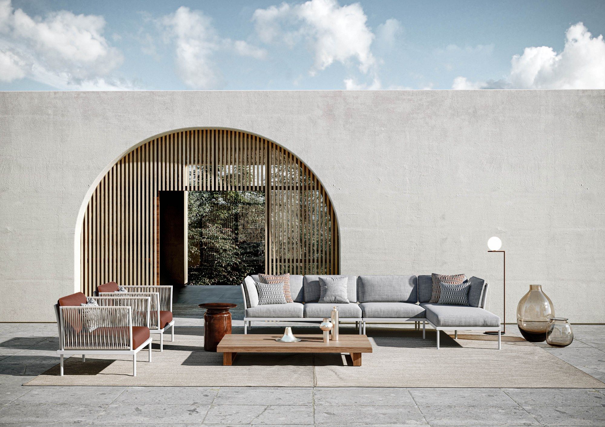 Ткань квадратный сад пуфик Atmosphera ARCH-00139958 - Вид №1