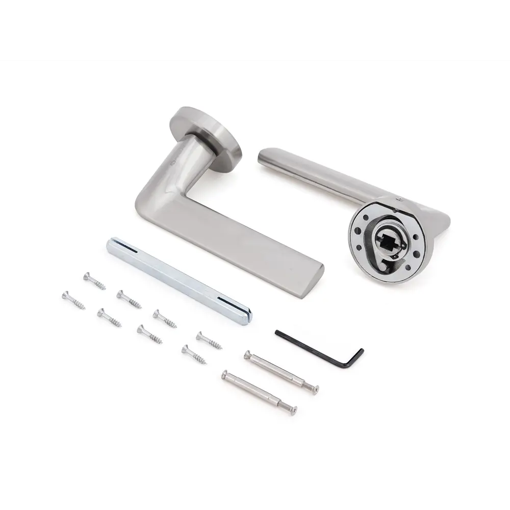 Дверные ручки Palladium Cameria без запирания цвет никель STLM-2112745 - Вид №1