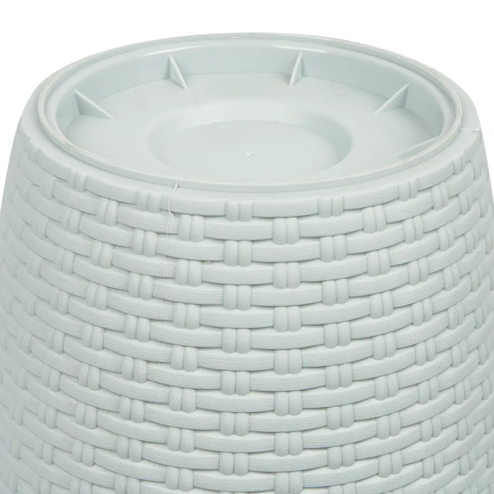 Кашпо Ingreen Rattan ø26.5 h27.5 см v6 л пластик утренний туман STLM-2011814 - Вид №2